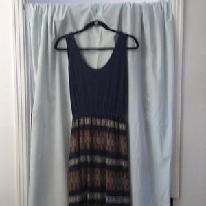 Navy blue with paisley skirt sundress
